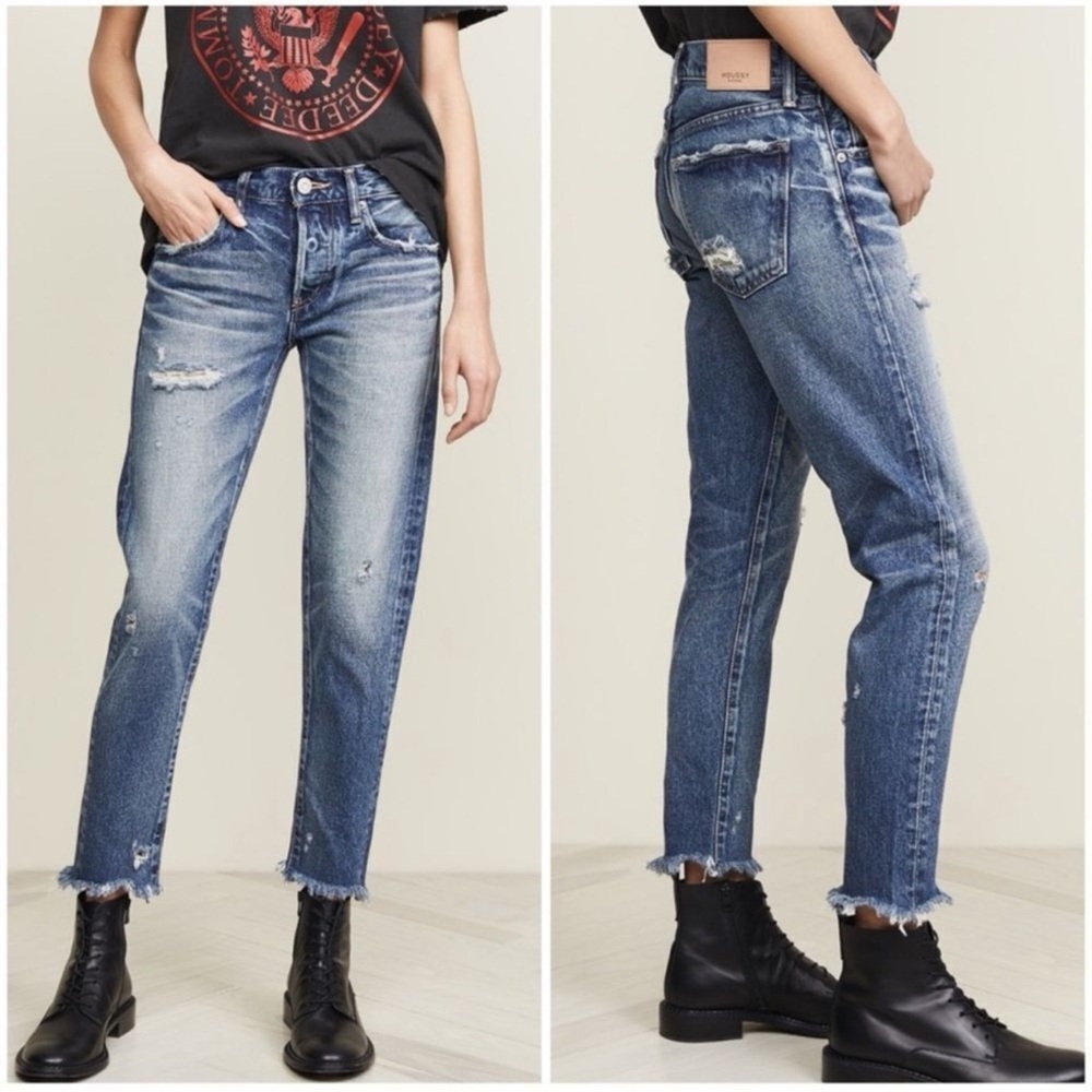 Moussy Vintage Skinny Jean Distressed Frayed 24